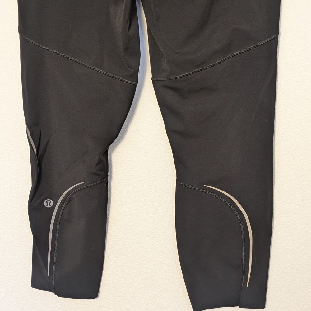 Lululemon Base Pace High Rise Tight 23" Reflective Black Size 8 Nulux Run EUC - Picture 6 of 12